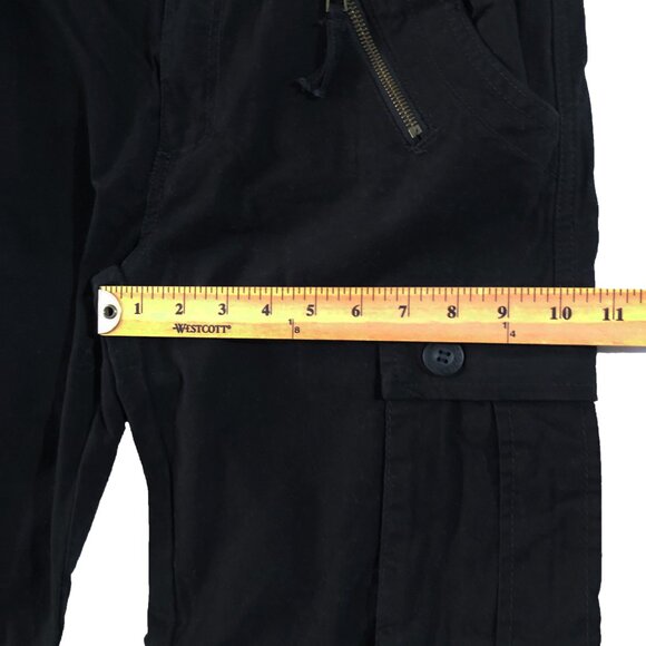 Must Way Cargo Pants Womens Size 4 Black Elastic Waistband Military Pockets - Picture 7 of 15